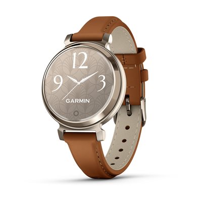 GARMIMN LILY 2 CREAM GOLD CASE WITH TAN LEATHER