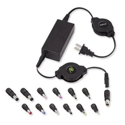 HELIX UNIVERSAL RETRACTABLE LAPTOP CHARGER 65W BLACK