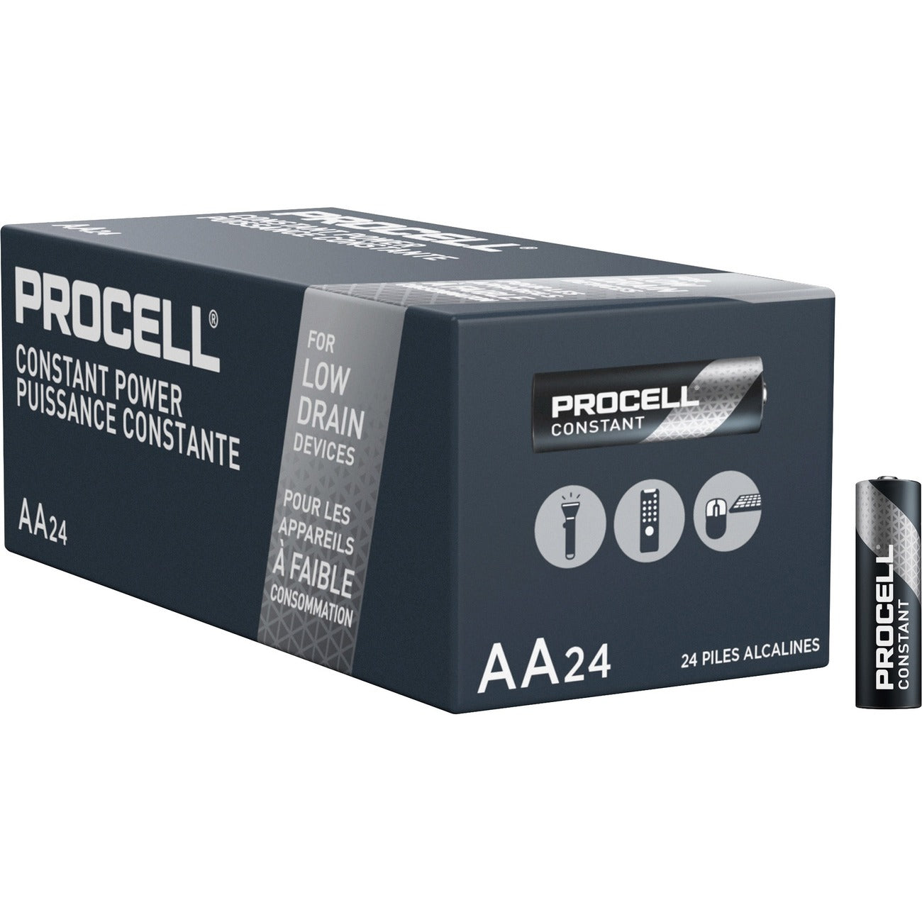 Piles alcalines AA Procell by Duracell, 24/boîte