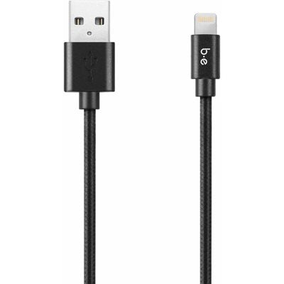 BRAIDED CHARGE/SYNC LIGHTNING TO USB-A CABLE 4FT BLACK