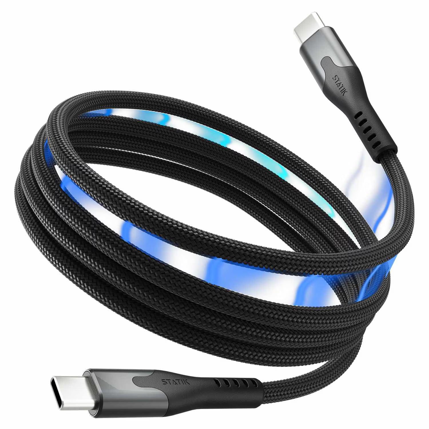 Câble magnétique de charge/synchronisation Statik MagStack Pro USB-C vers USB-C 1 m (Noir)