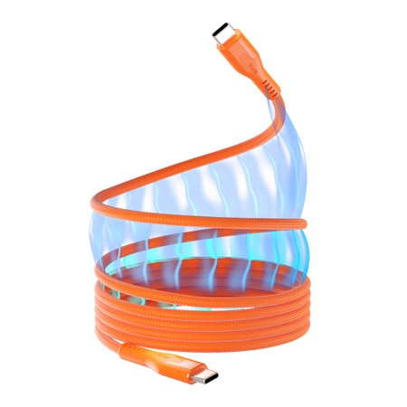 MagStack Pro Charge/Sync Magnetic Cable USB-C to USB-C 3.3ft (Orange)