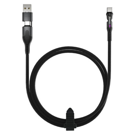Câble de charge/synchronisation tressé en nylon Statik PowerPivot Pro USB-C vers USB-C 1 m (noir)