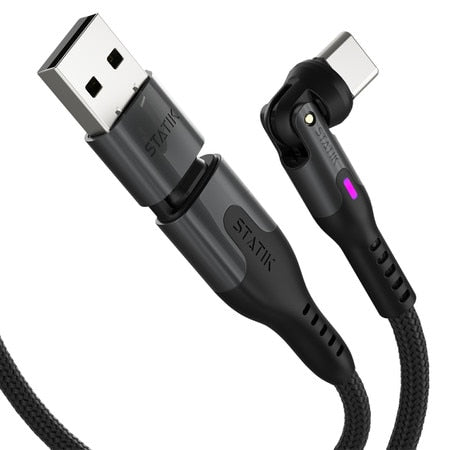 PowerPivot Pro Nylon Braided Charge/Sync Cable USB-C to USB-C 3.3ft (Black)