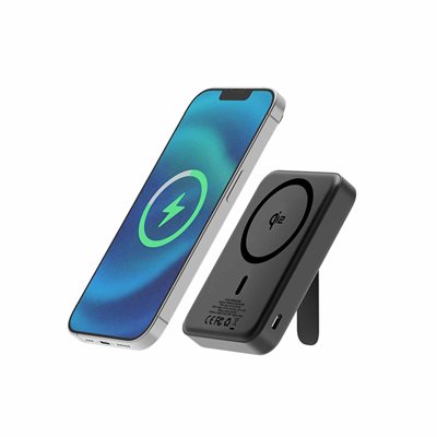 BLU ELEMENT QI2 SLIM WIRELESS POWER BANK W KICKSTAND 10K BL