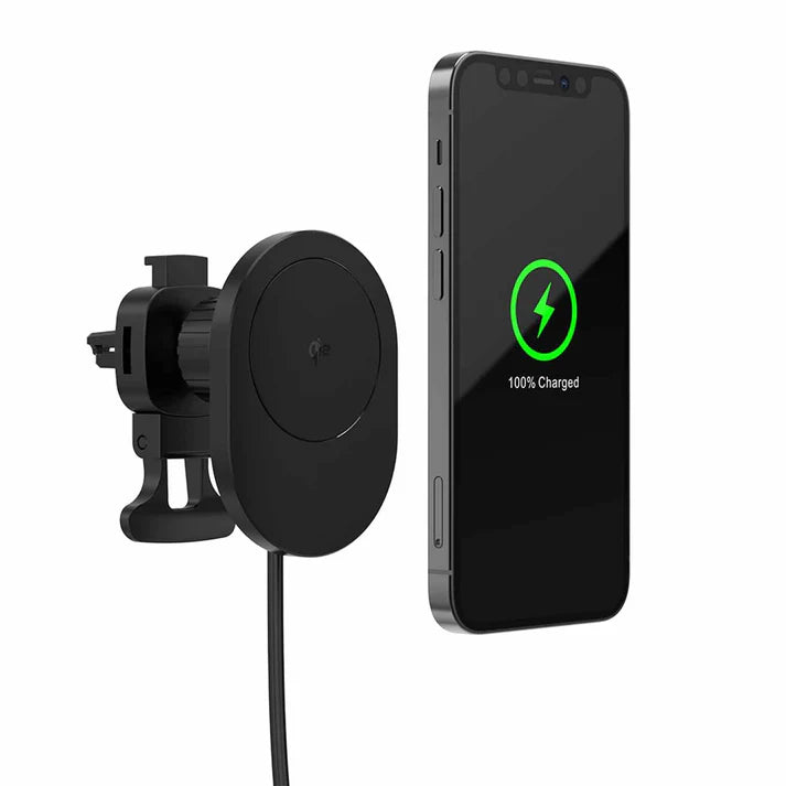 Blu Element Qi2 Wireless Magsafe Charging Car Mount 15W (Black)