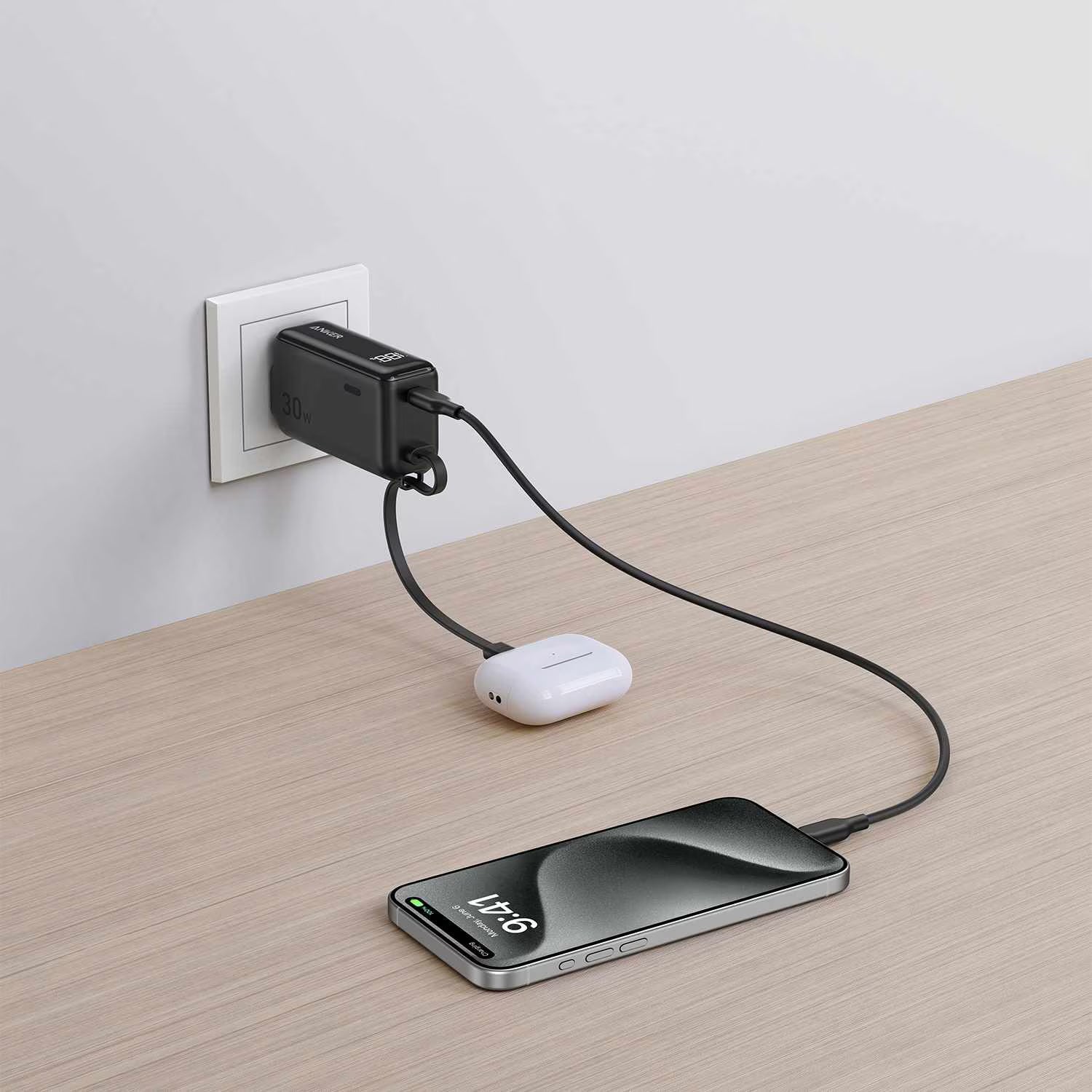 Fusion Power Bank 5.000mAh 22.5W with USB-C Cable (Black)