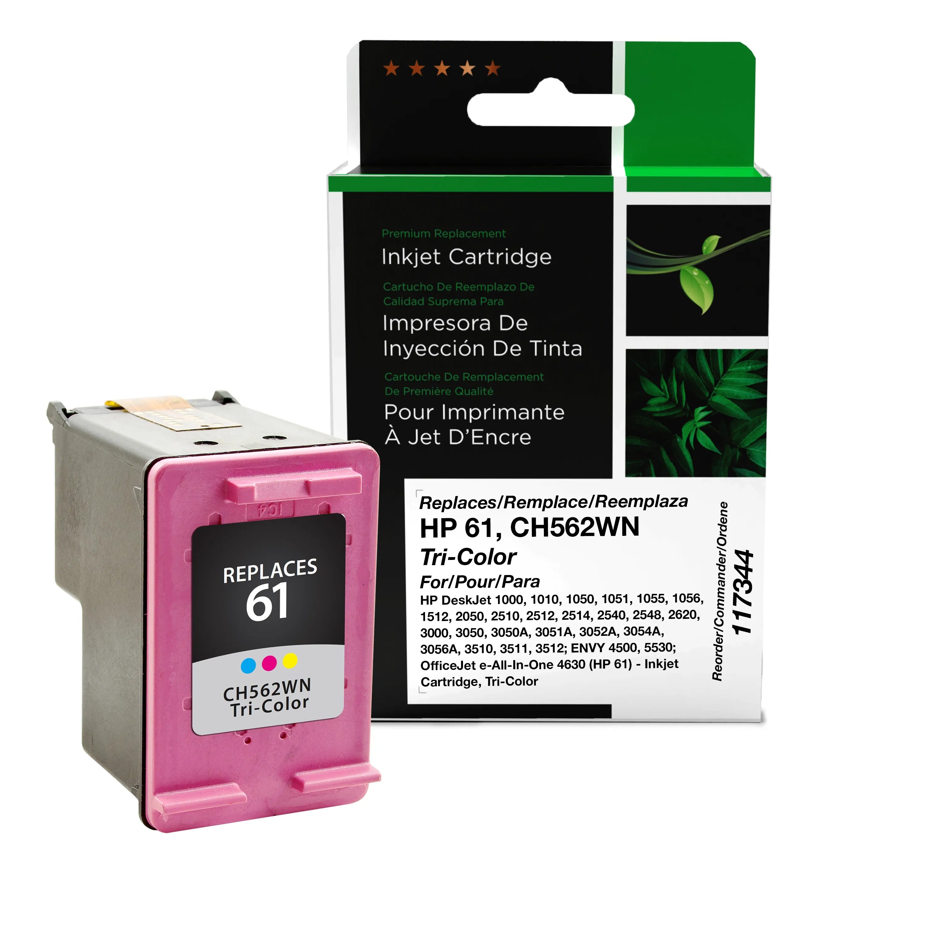 Clover Imaging Ch562Wn Cartouche de remplacement HP 61 117344