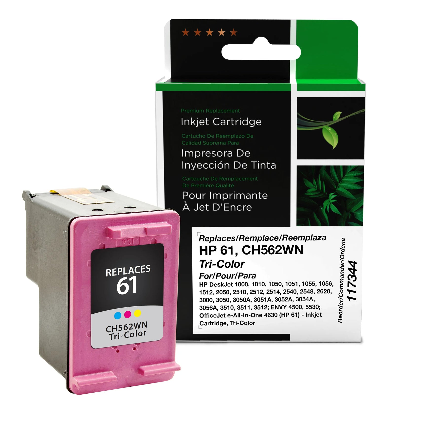 Clover Imaging Ch562Wn Cartouche de remplacement HP 61 117344