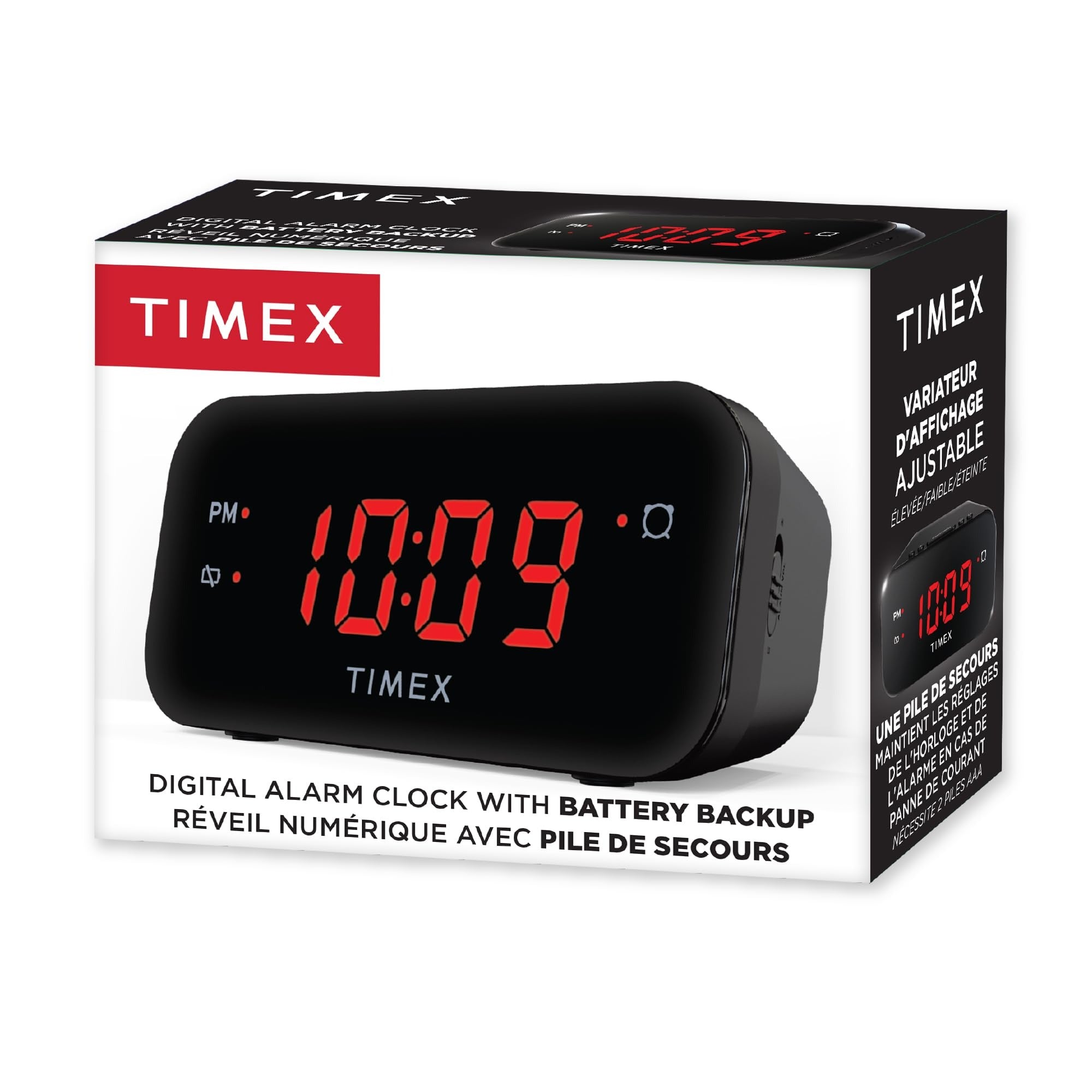 TIMEX T121 RÉVEIL-NOIR