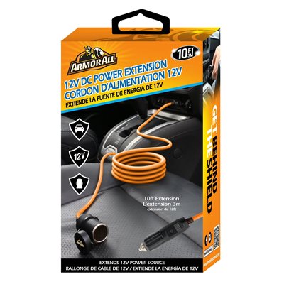 ARMORALL 12V DC POWER EXTENSION CORD ORANGE