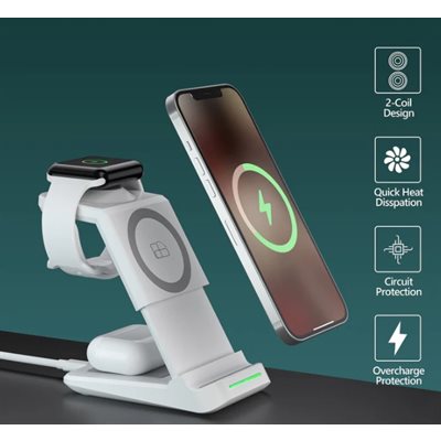 LAX   MAGSAFE WIRELESS 3 IN 1 CHARGING STAND