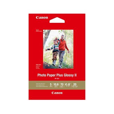 CANON PP301 4X6 PHOTO PAPER PLUS GLOSSY 20 SHEETS