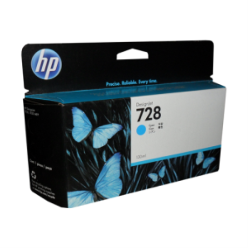 HP 728 130-ml Cyan Ink Crtg
