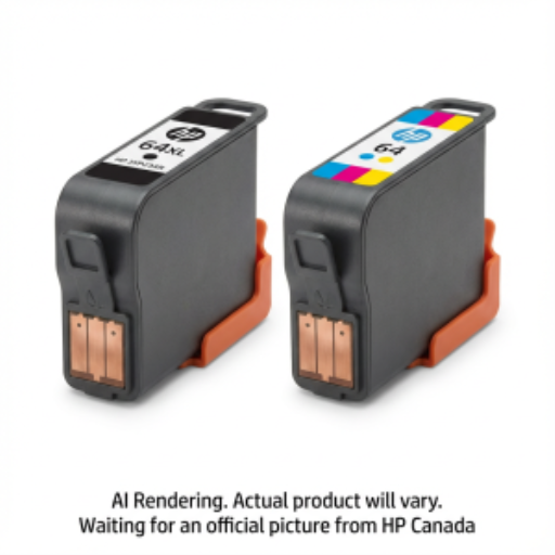 HP 64 Original Ink Cartridge Combo Pack: 64XL High Yield Black & 64 Standard Tri-Color (3YP23AN)