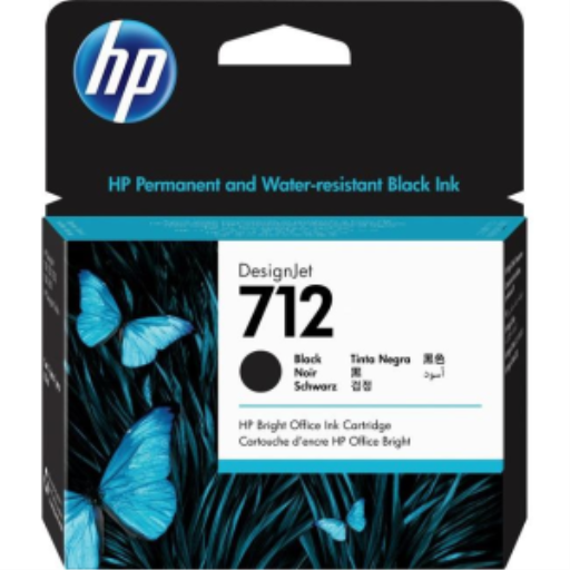 Cartouche d'encre noire 3ED71A HP 712 80 ml