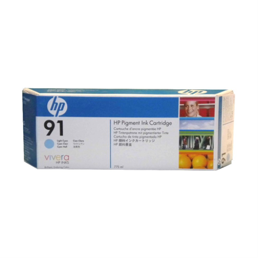Cartouche d'encre HP 91 Cyan clair 775 ml