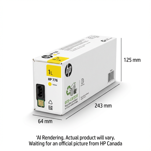 1XB08A HP Cartouche d'encre jaune HP 776 1L DesignJet
