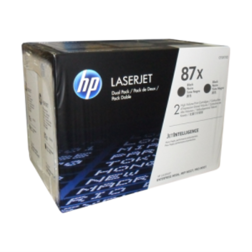 Cartouche de toner HP 87X noire (2 unités) pour imprimante laser LaserJet