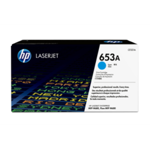 Cartouche de toner cyan HP LaserJet 653A