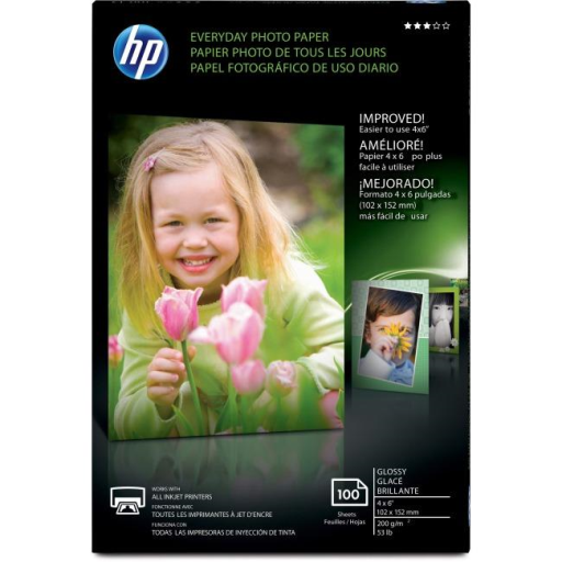 CR759A HP PAPIER PHOTO BRILLANT 10x15 CM 100 F/PAQ