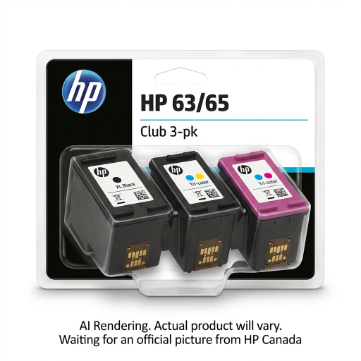 HP 63/65 – Pack de 3 cartouches d'encre couleur/noire XL pour le Club