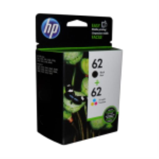 HP 62 Tri-clr/Blk Ink Crtg Combo 2-Pack