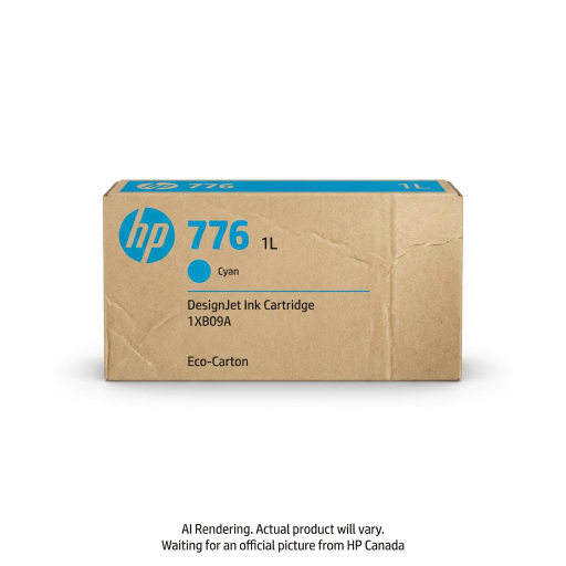 1XB09A HP 776 Cartouche d'encre Cyan 1L DesignJet HP