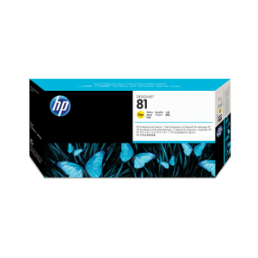 HP 81 Yellow Dye Printhead and Cleaner