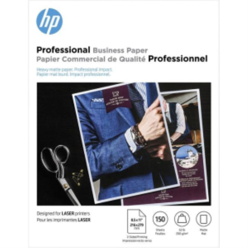 4WN05A PAPIER MAT LASER HP POUR BROCHURES 21,6 X 27,9 CM, 150 FEUILLES, 200G