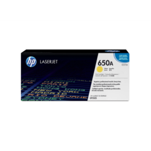 Cartouche de toner LaserJet authentique jaune HP 650A (CE272A)