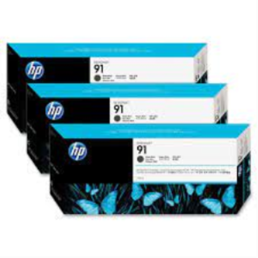 HP 91 Matte Black 3 Pack Ink Cartridge