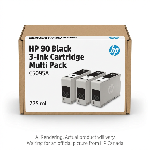 HP 90 Noir Lot de 3 cartouches d'encre