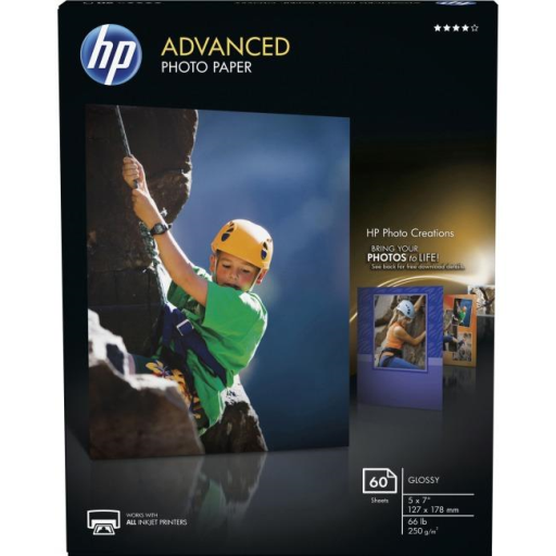 HP Papier Photo Ultra Brillant 13x18cm 60 feuilles