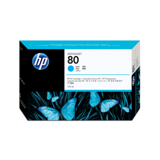 Cartouche d'encre cyan HP n° 80, 175 ml, Monde
