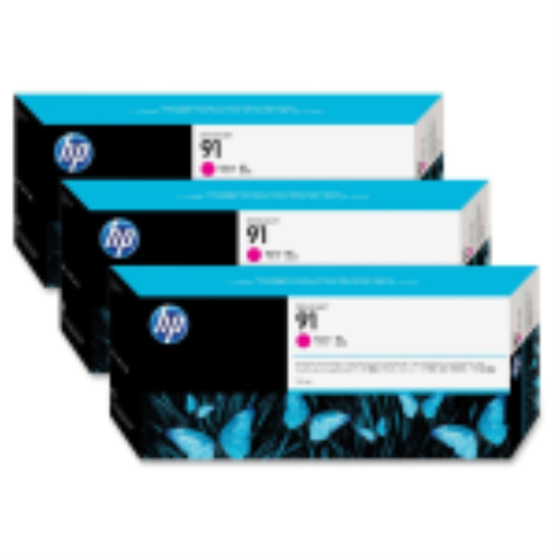 HP 91 Magenta 3 Pack Ink Cartridge
