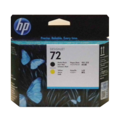HP 72 Matte Black and Yellow DesignJet Printhead, C9384A