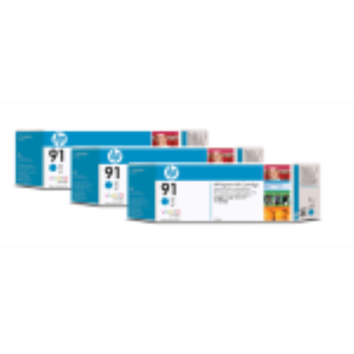 HP 91 Cyan 3 Pack Ink Cartridge