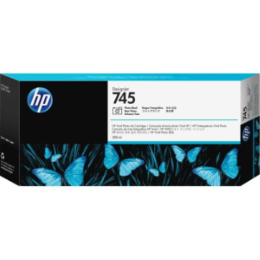 HP 745 300-ml Photo Black Original DesignJet Ink Cartridge (F9K04A) – High-Capacity Pigment Ink for DesignJet Z2600 & Z5600
