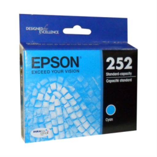 Epson 252 Cyan Ink Cartridge, Standard Capacity (T252220)