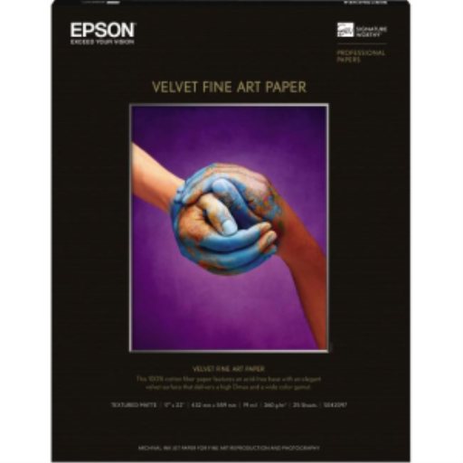 Epson Velvet Fine Art Paper 17'' x 22'' (25 Sheets)S