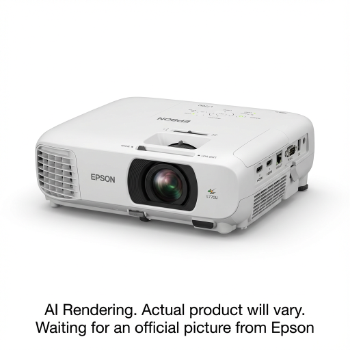 Projecteur laser EPSON PowerLite L770U avec lens shift, 7 000 lumens, WUXGA avec 4KE, blanc
