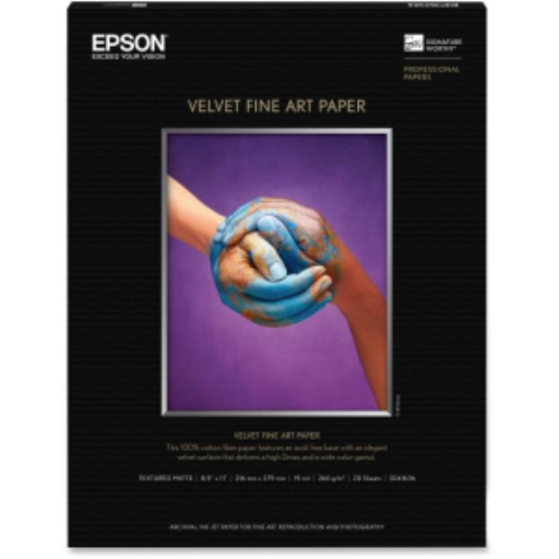 Papier Velouté Beaux Arts Epson, format Lettre, 20 feuilles