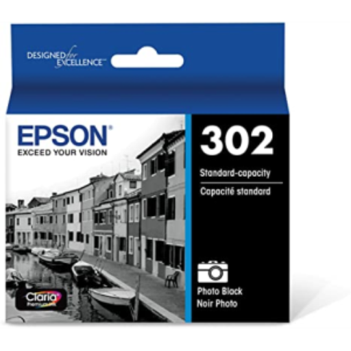 T302120S Epson 302 Cartouche d'encre noire photo d'origine
