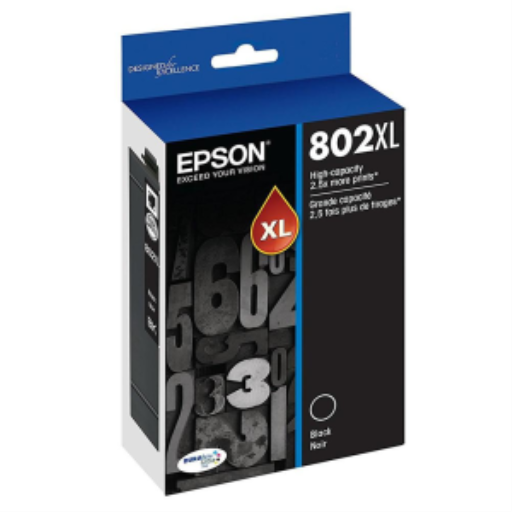 T802XL120-S Cartouche d'encre noire originale Epson 802XL HC