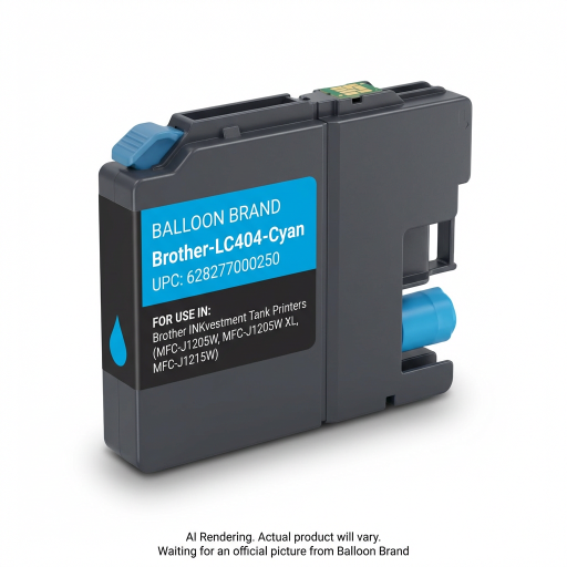 Cartouche d'encre cyan compatible Brother LC404