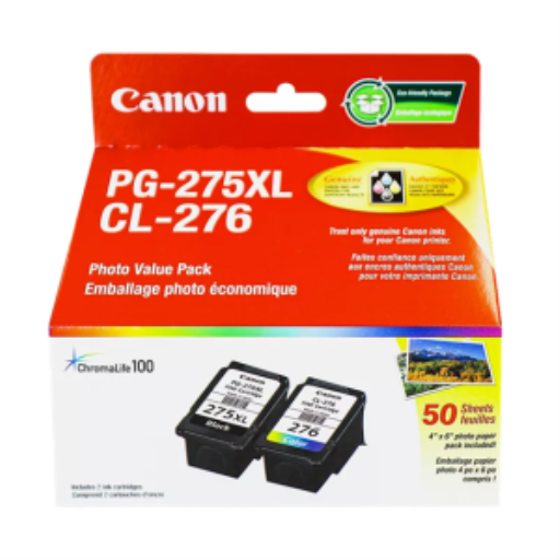 Canon 4981C011 PG-275XL/CL-276 avec pack économique de papier photo ? ChromaLife100