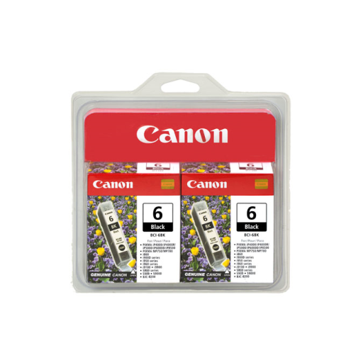 BCI-6 BK Double pack de cartouches d'encre