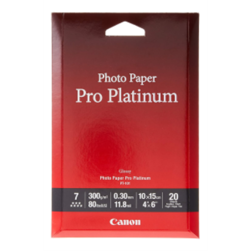 PT-101 Papier Photo Pro Platinum 10 x 15 cm (20 feuilles/paquet)