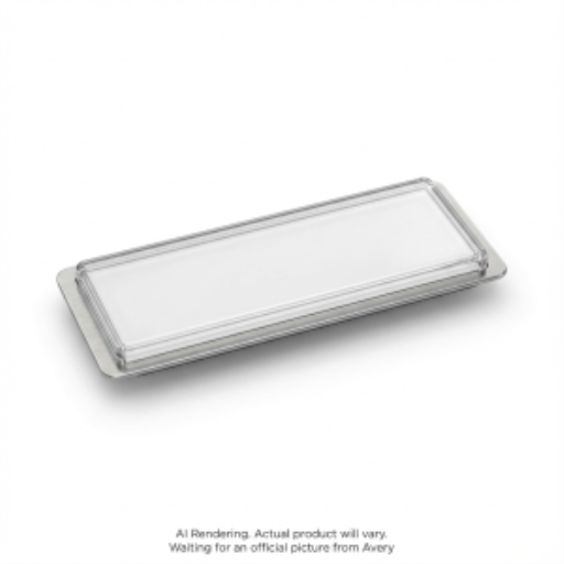 Avery Laser Kit d'identification réutilisable The Mighty Badge®, argent, 2,54 cm x 7,62 cm, 4 badges/boîte